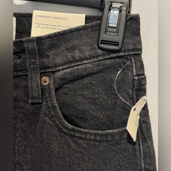 Universal Thread High Rise 90s Straight Leg Jeans Stretch Black Denim 00 R NWT - Picture 9 of 13